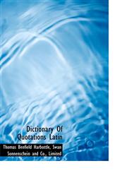 Dictionary Of Quotations Latin,1140397974,9781140397977