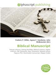 Biblical Manuscript,6130029187,9786130029180