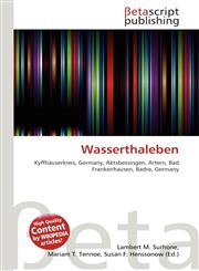 Wasserthaleben,613507217X,9786135072174