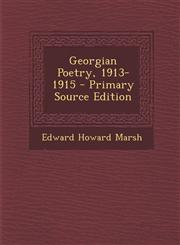 Georgian Poetry, 1913-1915,1287383939,9781287383932