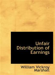 Unfair Distribution of Earnings,1117383482,9781117383484