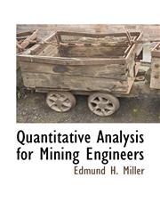Quantitative Analysis for Mining Engineers,1115419927,9781115419925