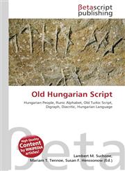Old Hungarian Script,6130314558,9786130314552