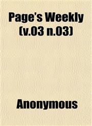 Page's Weekly (v.03 n.03),1152573276,9781152573277