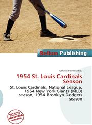 1954 St. Louis Cardinals Season,6135870408,9786135870404