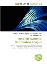 Belgian National Badminton League,6135606514,9786135606515