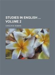 Studies in English  Volume 2,1154033953,9781154033953