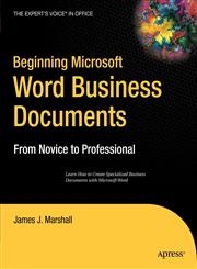 Beginning Microsoft Word Business Documents,1590597281,9781590597286