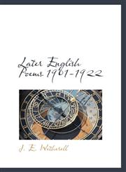 Later English Poems 1901-1922,1110684037,9781110684038