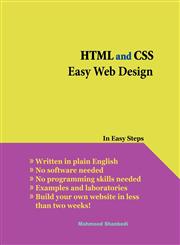 HTML and CSS Easy Web Design,0973721480,9780973721485