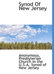Synod Of New Jersey,1140099191,9781140099192