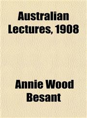 Australian Lectures, 1908,115190354X,9781151903549