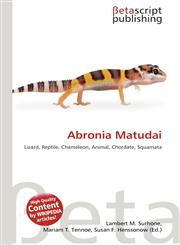 Abronia Matudai,6135255568,9786135255560