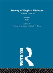 Survey Eng Dialects, Vol. 2, Part 1,0415185122,9780415185127