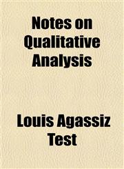 Notes on Qualitative Analysis,1152679686,9781152679689