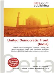 United Democratic Front (India),613549466X,9786135494662