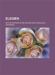 Elegien,1234426374,9781234426378