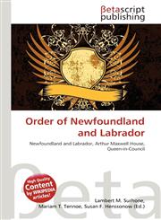 Order of Newfoundland and Labrador,6136072394,9786136072395