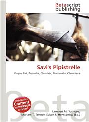 Savi's Pipistrelle,613449321X,9786134493215