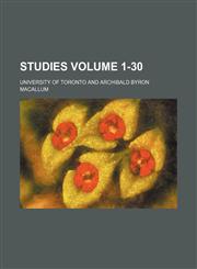 Studies Volume 1-30,1151830100,9781151830104