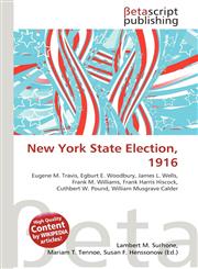 New York State Election, 1916,613485784X,9786134857840