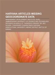 Haryana articles missing geocoordinate data Management Development Institute, Guru Jambheshwar University of Science and Technology,1233069047,9781233069040