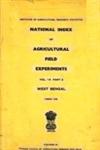National Index of Agricultural Field Experiments, Vol. 14, Part 2 West Bengal, 1954-59