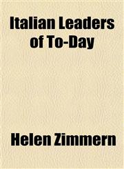 Italian Leaders of To-Day,1152347063,9781152347069
