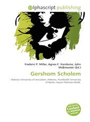 Gershom Scholem,6131866554,9786131866555