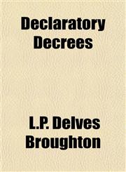 Declaratory Decrees,1152020757,9781152020757