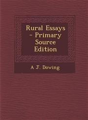 Rural Essays - Primary Source Edition,1295001217,9781295001217