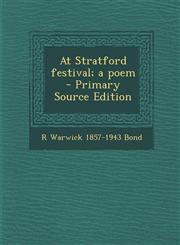 At Stratford Festival; A Poem,1289806047,9781289806040