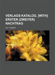 Verlags-Katalog. [With] Erster (Zweiter) Nachtrag,1155465512,9781155465517