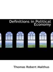 Definitions in Political Economy,1103346296,9781103346295