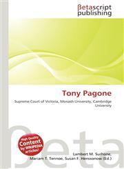 Tony Pagone,6133673141,9786133673144
