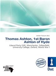Thomas Ashton, 1st Baron Ashton of Hyde,620077188X,9786200771889