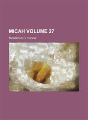 Micah Volume 27,1151652296,9781151652294