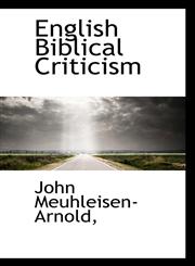 English Biblical Criticism,1117518728,9781117518725