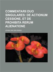 Commentarii duo singulares,1230074163,9781230074160
