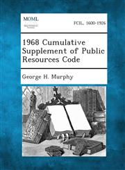 1968 Cumulative Supplement of Public Resources Code,1289342695,9781289342692