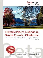 Historic Places Listings in Osage County, Oklahoma,6137545768,9786137545768