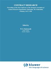 Contract Research,0792314492,9780792314493