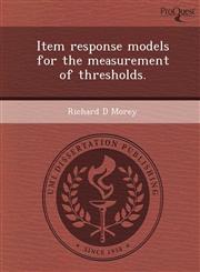 Item response models for the measurement of thresholds.,1244085162,9781244085169
