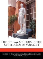 Oldest Law Schools in the United States Volume I,1170096182,9781170096185