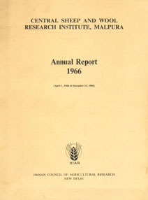 Central Sheep and Wool Research Institute Annual Report - 1966