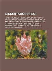 Dissertationen (23 ),1153510723,9781153510721