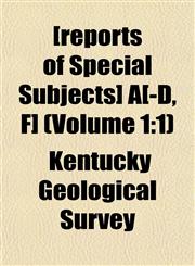 [reports of Special Subjects] A[-D, F] (Volume 1 1),1152707426,9781152707429