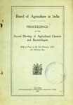 Proceedings of the Second Meeting of Agricultural Chemists and Bacteriologists : Held at Pusa on the 7th February - 1921and Following Days