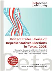 United States House of Representatives Elections in Texas, 2008,6134831158,9786134831154
