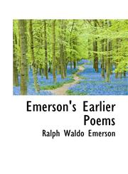 Emerson's Earlier Poems,1103122045,9781103122042